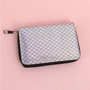 NEW silver mermaid small zipper wallet